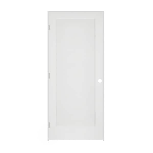 Codel Doors 34" x 80" x 1-3/8" Primed 1-Panel Interior Flat Panel Door with Ovolo Bead 7-1/4" RH Prehung Door 2168pri8020RH15714 - main